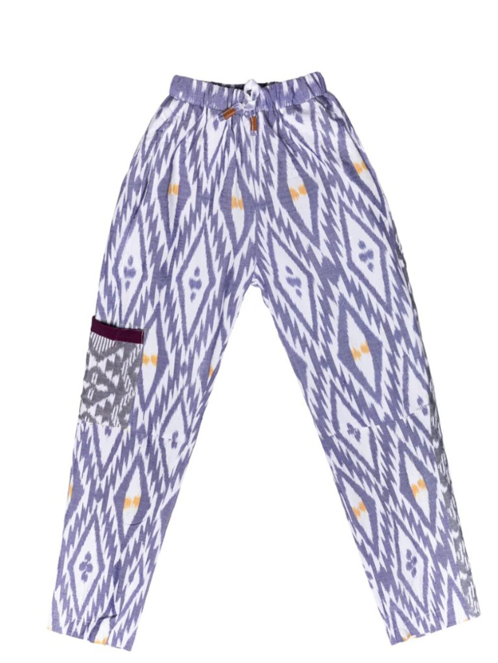 ZENWA Mykonian Ikat Pant - Maroon